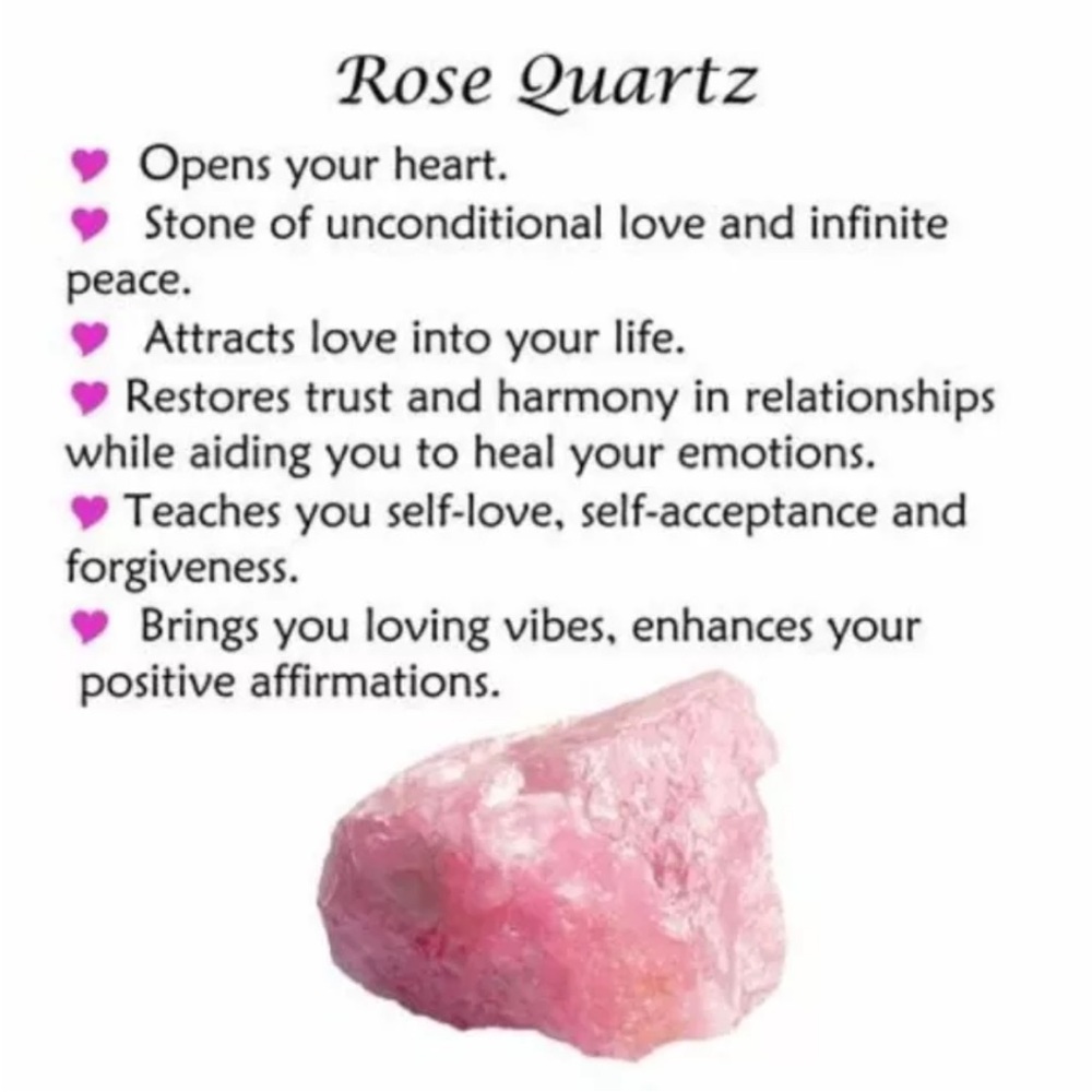 Rose Quartz Gemstone Crystal Pendant Necklace - Picture 4 of 4